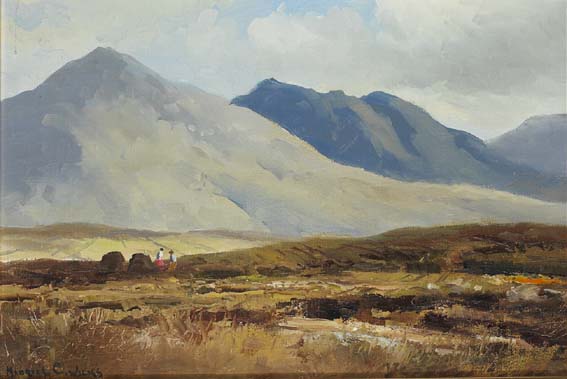 IN INAGH VALLEY, CONNEMARA by Maurice Canning Wilks sold for 3,600 at Whyte's Auctions