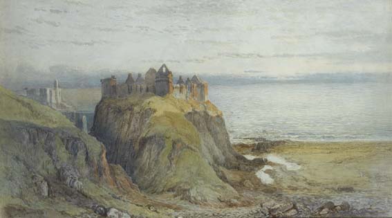 DUNLUCE CASTLE, COUNTY ANTRIM by John Syer RI (1815-1885) at Whyte's Auctions