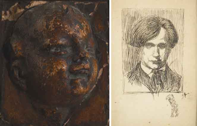 HEAD OF A BOY and SELF PORTRAIT AT THE AGE OF 25 YEARS by John Langtry Lynas RUA (1879-1956) at Whyte's Auctions