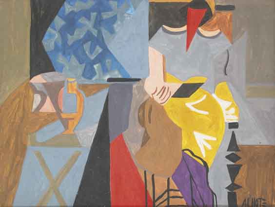 LADY IN AN INTERIOR by André Lhote sold for €4,200 at Whyte's Auctions