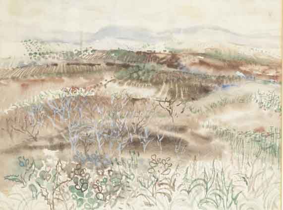 RURAL LANDSCAPE by George Campbell RHA (1917-1979) RHA (1917-1979) at Whyte's Auctions