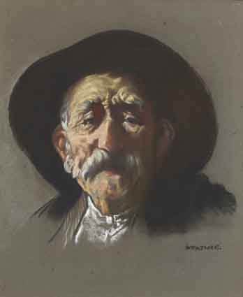 HEAD OF THE TURF GATHERER by Seán Keating PPRHA HRA HRSA (1889-1977) PPRHA HRA HRSA (1889-1977) at Whyte's Auctions
