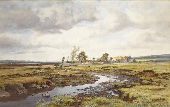 AN IRISH HOMESTEAD by Henry Albert Hartland RWS (1840-1893) at Whyte's Auctions