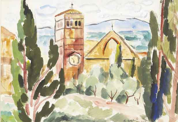 THE DUOMO, ASSISI by Norah McGuinness HRHA (1901-1980) at Whyte's Auctions