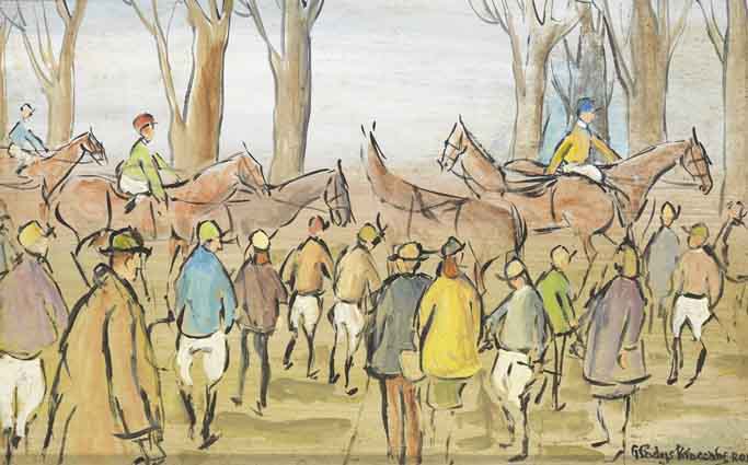 THE RACE MEETING by Gladys Maccabe MBE HRUA ROI FRSA (1918-2018) at Whyte's Auctions