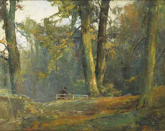THE POND, BELVOIR PARK by William Gibbes MacKenzie ARHA (1857-1924) ARHA (1857-1924) at Whyte's Auctions