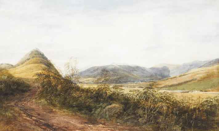 THE STRATHPEFFER HILLS, FODDERTY LODGE, ROSSHIRE by Andrew Nicholl RHA (1804-1886) at Whyte's Auctions