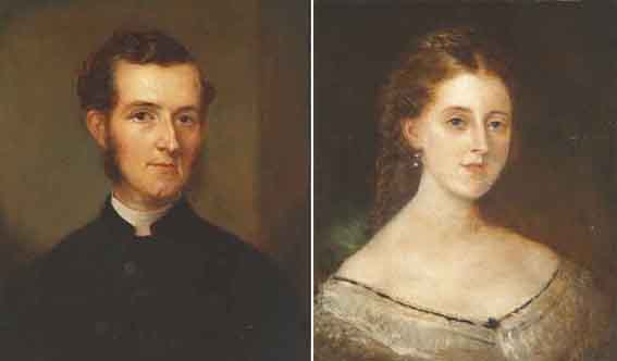 PORTRAIT OF A CLERGYMAN and PORTRAIT OF A LADY (A PAIR) by James Butler Brenan RHA (1825-1889) at Whyte's Auctions