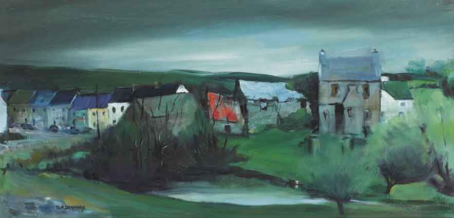 VILLAGE SCENE, COUNTY KERRY by Douglas Manson Dennehy (1927-2017) at Whyte's Auctions