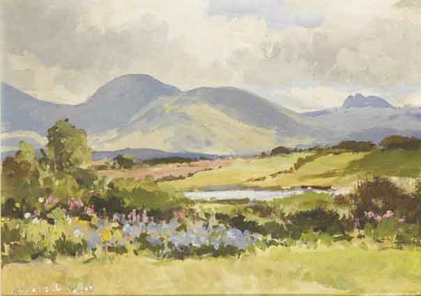 VIEW FROM MY GARDEN, DUNDRUM, COUNTY DOWN by Maurice Canning Wilks RUA ARHA (1910-1984) RUA ARHA (1910-1984) at Whyte's Auctions