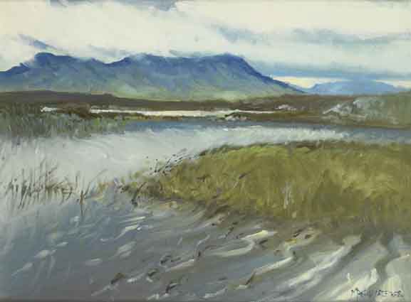 BREEZY DAY, BOG ROAD TO CLIFDEN by Cecil Maguire RHA RUA (1930-2020) at Whyte's Auctions