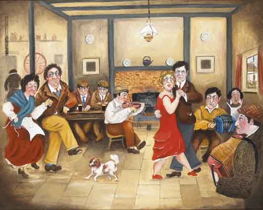PARTY AT KATE KARNEY'S by John Schwatschke (b.1943) at Whyte's Auctions