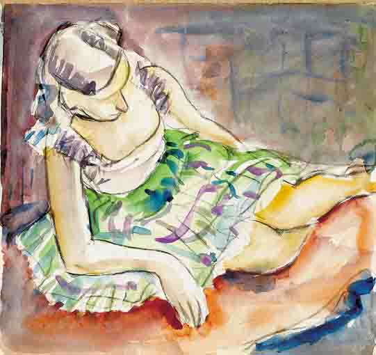 MODEL RECLINING by George Campbell RHA (1917-1979) at Whyte's Auctions