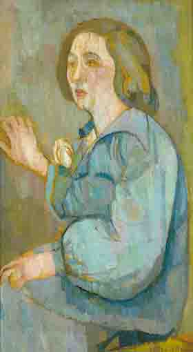 WOMAN IN BLUE by Stella Steyn (1907-1987) at Whyte's Auctions