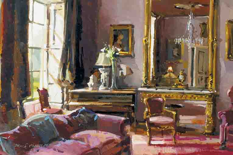 PEONIE (INTERIOR OF A COUNTRY HOUSE IN COUNTY LAOIS) by Mark O'Neill sold for �8,600 at Whyte's Auctions