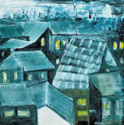 DUBLIN ROOFTOPS BY NIGHT by Jonathan Wade (1941-1973) at Whyte's Auctions