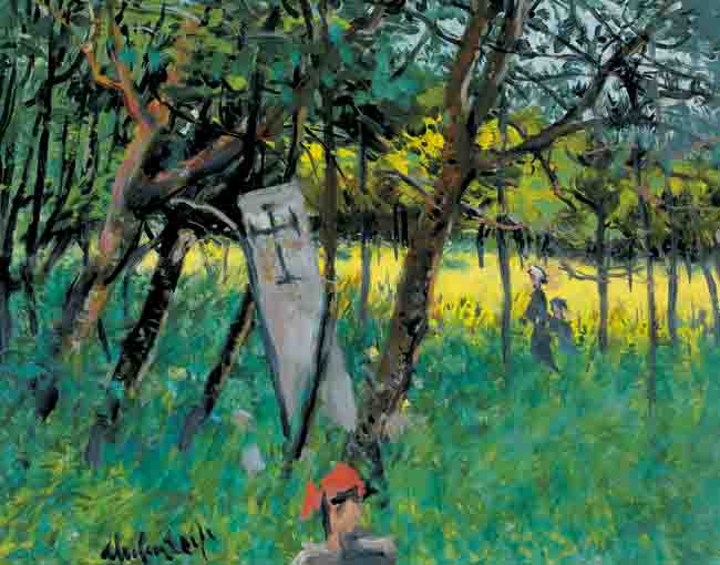 THE CROSS IN THE WOODS by Maurice MacGonigal PRHA HRA HRSA (1900-1979) at Whyte's Auctions