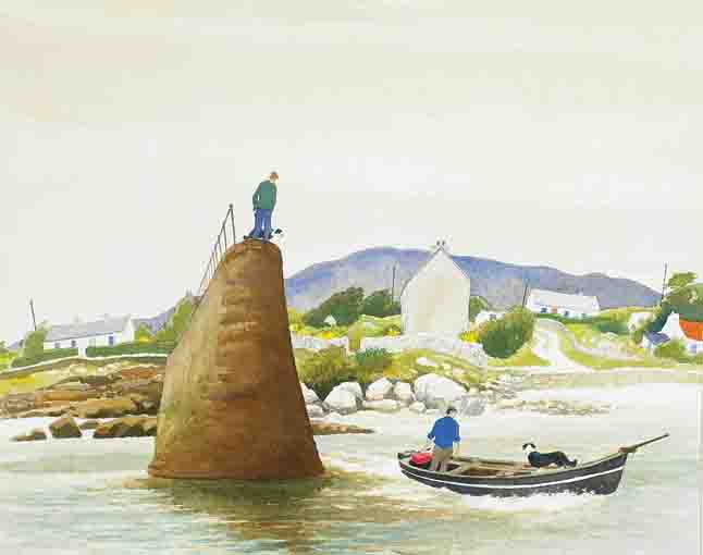 THE FISHERMAN'S DOGS, ROUNDSTONE, CONNEMARA by James MacIntyre sold for �2,000 at Whyte's Auctions
