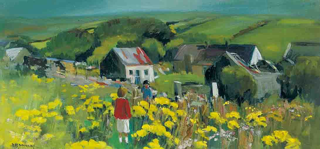 FARMSTEAD NEAR RAGHLEY, COUNTY SLIGO by Douglas Manson Dennehy (1927-2017) at Whyte's Auctions