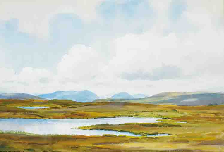A CONNEMARA LOUGH, NEAR OUGHTERARD, COUNTY GALWAY by Frank Egginton RCA (1908-1990) RCA (1908-1990) at Whyte's Auctions