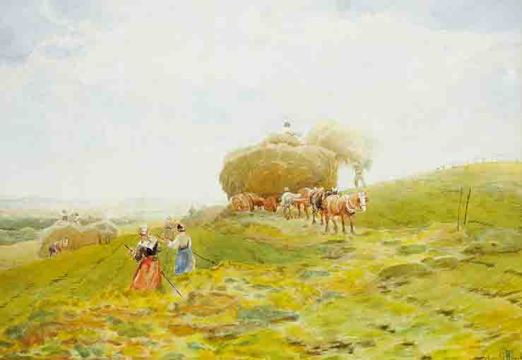 HAYMAKING by Claude Hayes RI ROI (1852-1922) at Whyte's Auctions