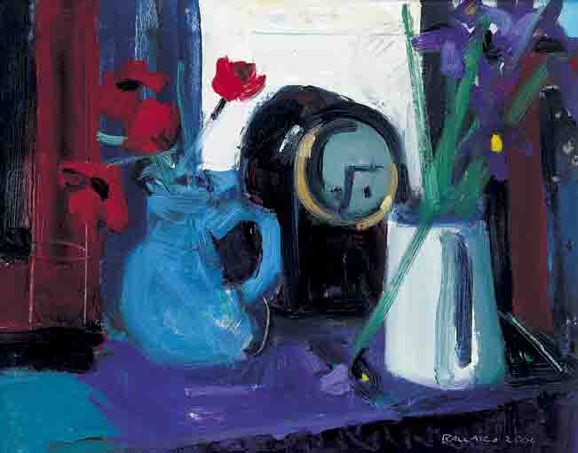 BLUE JUG AND CLOCK by Brian Ballard sold for �4,600 at Whyte's Auctions