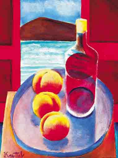 STILL LIFE WITH PEACHES by Graham Knuttel (b.1954) (b.1954) at Whyte's Auctions