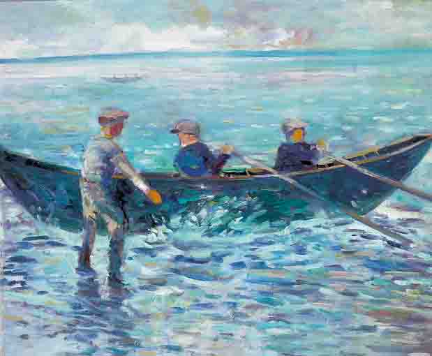 THE RETURN OF THE CURRACH by James O'Halloran (b.1955) at Whyte's Auctions