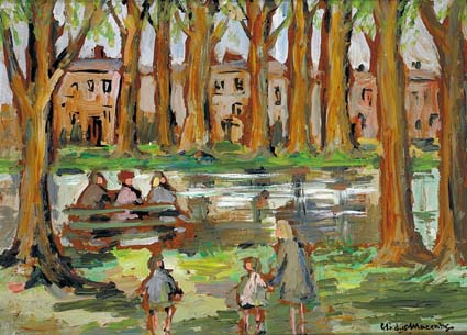 ON THE GRAND CANAL, DUBLIN by Gladys Maccabe MBE HRUA ROI FRSA (1918-2018) at Whyte's Auctions