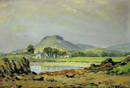 LURIG FROM THE ROCKS AT CUSHENDALL, COUNTY ANTRIM by Charles J. McAuley RUA ARSA (1910-1999) at Whyte's Auctions