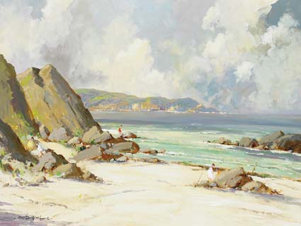 SUMMER BEACH SCENE by George K. Gillespie sold for �11,500 at Whyte's Auctions