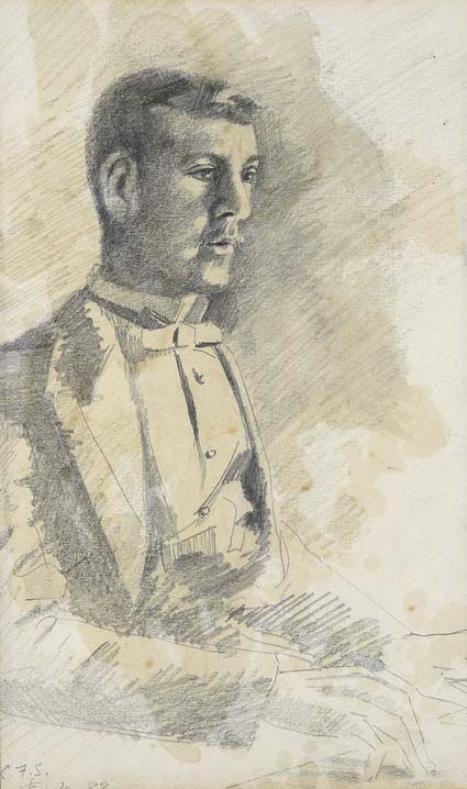 MALE PIANIST IN EVENING DRESS by Edith Oenone Somerville (1858-1949) (1858-1949) at Whyte's Auctions