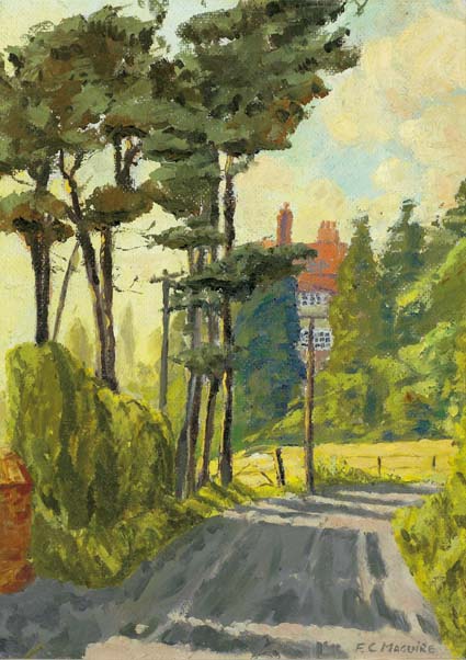 PARKLAND LANDSCAPE, THOUGHT TO BE BROWNLOW HOUSE, LURGAN, COUNTY ARMAGH by Cecil Maguire RHA RUA (1930-2020) at Whyte's Auctions