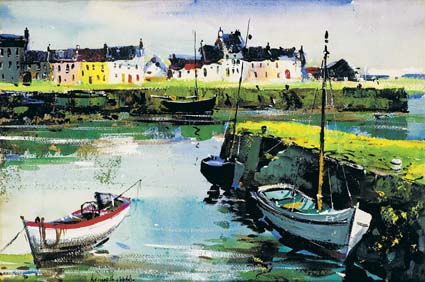 THE LONG WALK, GALWAY, FROM THE CLADDAGH by Kenneth Webb RWA FRSA RUA (b.1927) at Whyte's Auctions