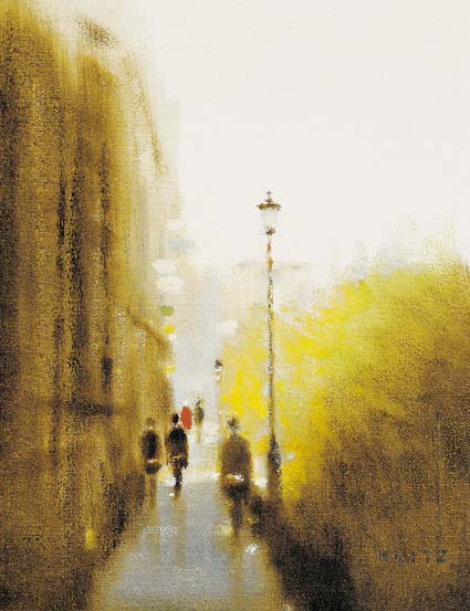 VIEW TOWARDS TRINITY COLLEGE FROM GRAFTON STREET by Anthony Robert Klitz (1917-2000) (1917-2000) at Whyte's Auctions