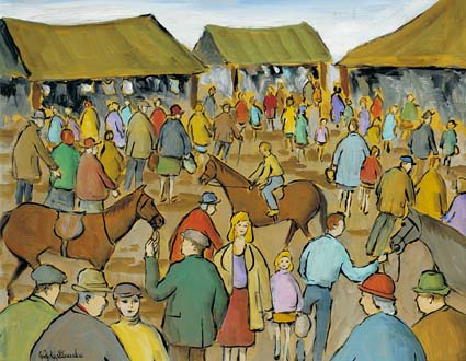 HORSE FAIR, GALWAY by Gladys Maccabe MBE HRUA ROI FRSA (1918-2018) at Whyte's Auctions