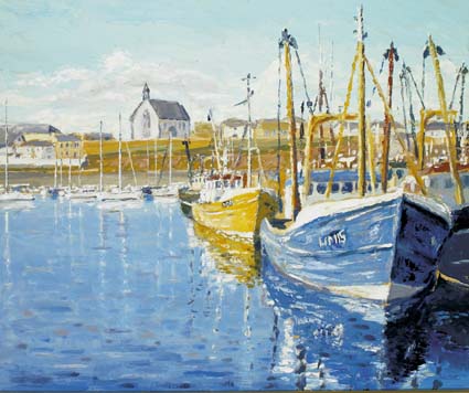 KILMORE QUAY HARBOUR AND MARINA by Ivan Sutton (b.1944) at Whyte's Auctions