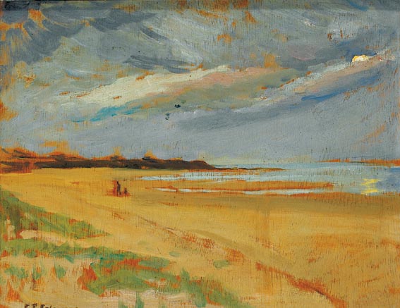 FIGURES ON THE STRAND, KERRY by Estella Frances Solomons sold for �1,900 at Whyte's Auctions