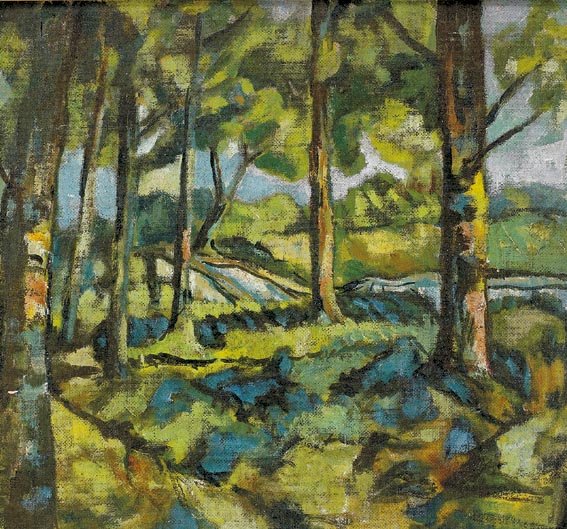 A WOOD IN COUNTY WEXFORD by Tony O'Malley sold for 4,000 at Whyte's Auctions
