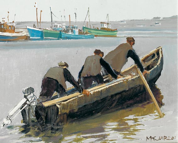 MEN OF ARAN, KILRONAN by Cecil Maguire sold for 3,600 at Whyte's Auctions