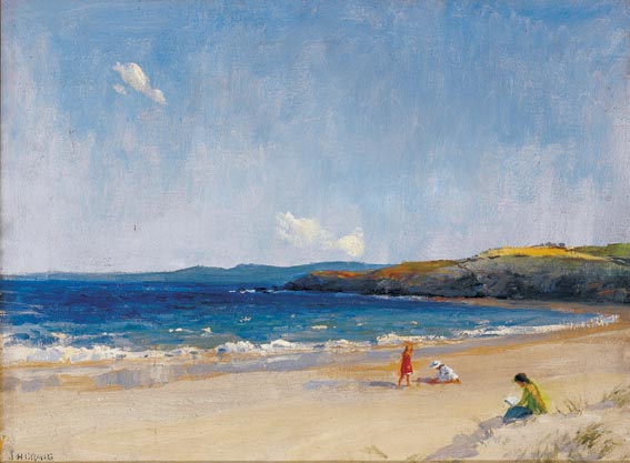 WOMAN AND CHILDREN ON THE FAIRY STRAND, DONEGAL by James Humbert Craig RHA RUA (1877-1944) RHA RUA (1877-1944) at Whyte's Auctions
