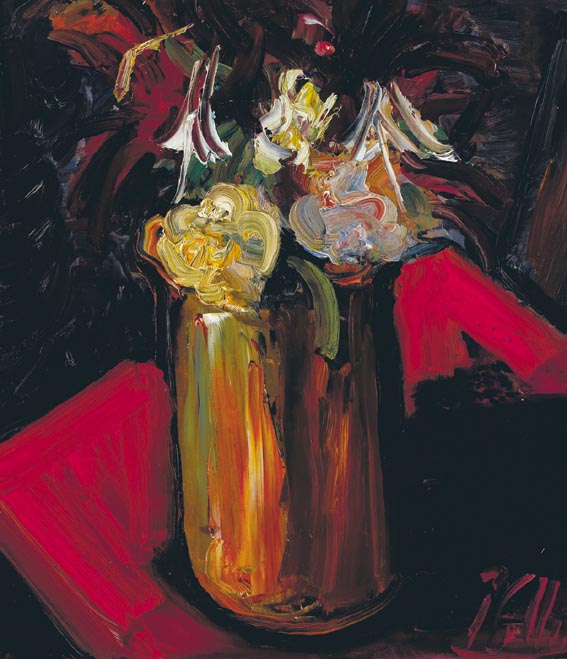 FLOWERS IN A VASE by Peter Collis RHA (1929-2012) at Whyte's Auctions