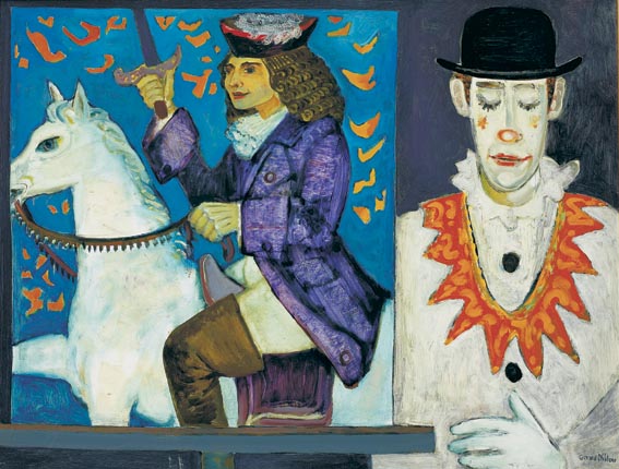 PIERROT WITH PAINTING OF KING WILLIAM III by Gerard Dillon (1916-1971) at Whyte's Auctions