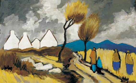 SHAWLIES ON A ROAD by Markey Robinson (1918-1999) at Whyte's Auctions