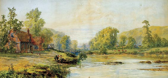 ON THE AVON NEAR WARWICK by John Faulkner RHA (1835-1894) at Whyte's Auctions