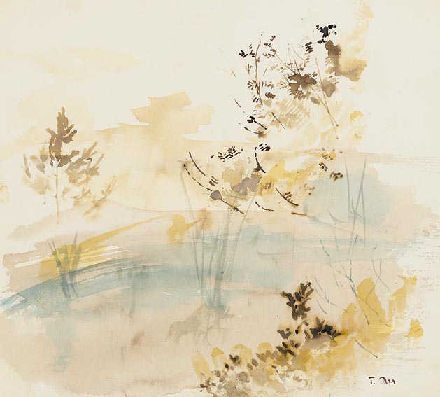 SHRUBS IN THE MEADOW by Tom Carr HRHA HRUA ARWS (1909-1999) at Whyte's Auctions