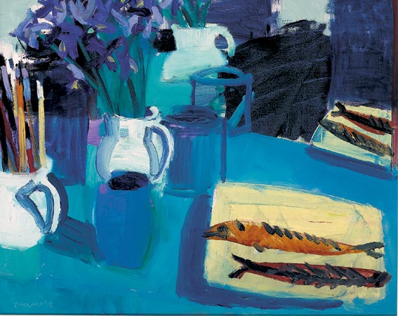 REFLECTED STILL LIFE, BLUE by Brian Ballard RUA (b.1943) at Whyte's Auctions