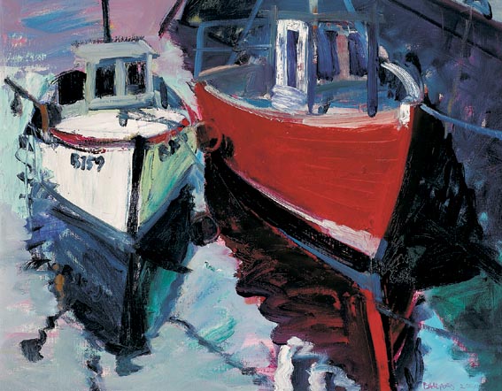 BOATS AT GROOMSPORT, BANGOR, COUNTY DOWN by Brian Ballard sold for �5,900 at Whyte's Auctions
