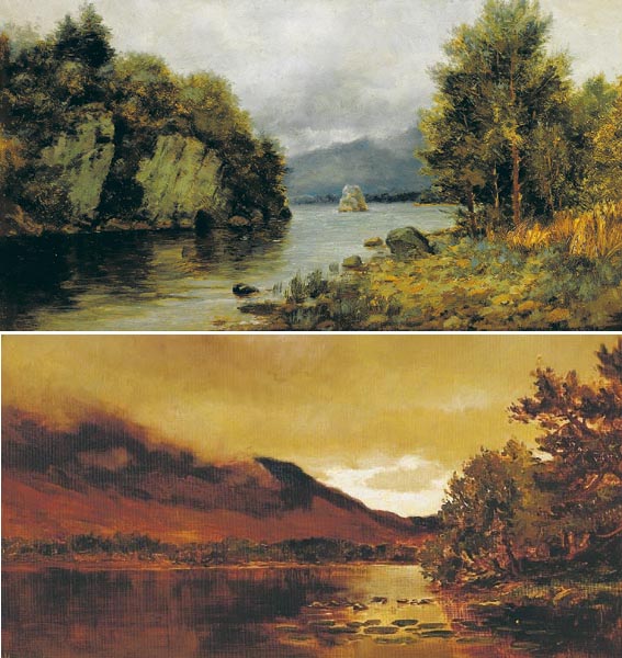 THE MIDDLE LAKE, KILLARNEY and RAIN COMING ON FROM ROSS CASTLE, KILLARNEY (A PAIR) by Alexander Williams RHA (1846-1930) at Whyte's Auctions