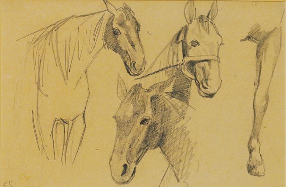 EQUINE STUDIES (SET OF 4) by Edith Oenone Somerville (1858-1949) at Whyte's Auctions